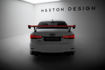 Audi A3 / A3 S-Line / S3 / RS3 Sedan 8V / 8V Facelift 2013-2016 Kolfibervinge med Bred Infästning och LED-Ljus Maxton Design